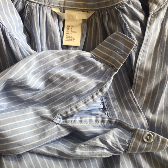 H&M Striped Tunic Shirt - Size 4 - Picture 3 of 4